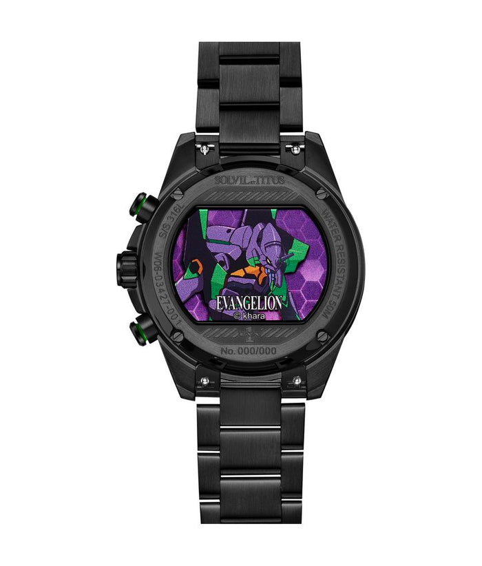 Solvil Et Titus x Evangelion Eva-01 Limited Edition Chronograph Quartz Stainless Steel Watch