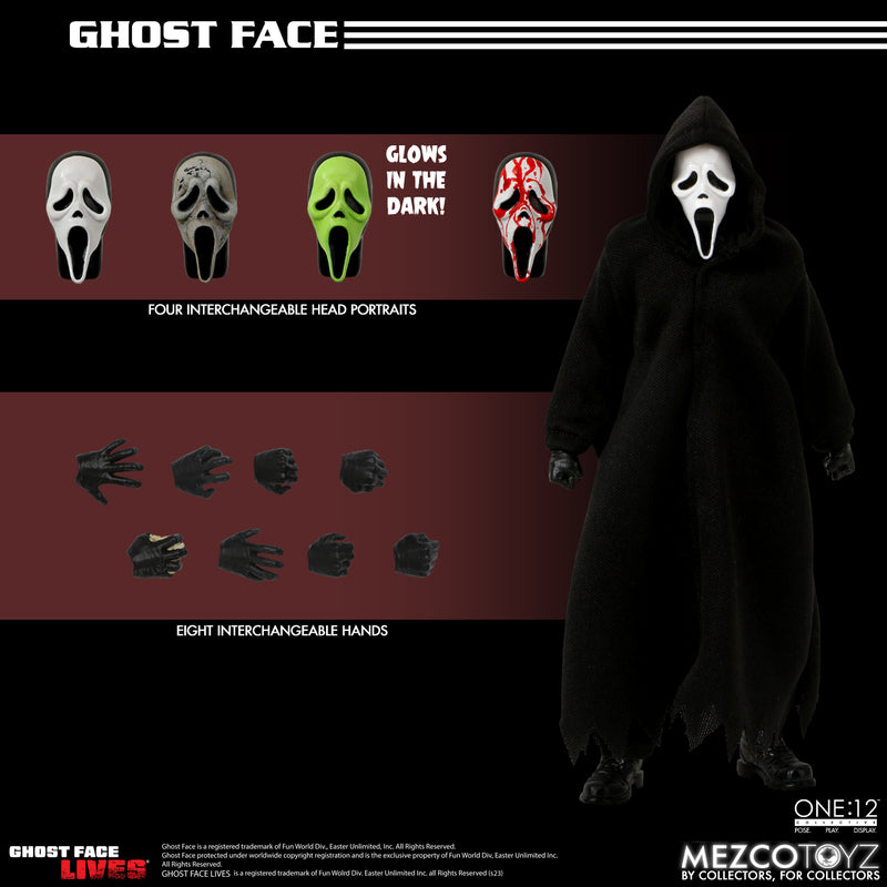 Mezco Toyz 1/12 Ghost Face 6 inch Movable Figure