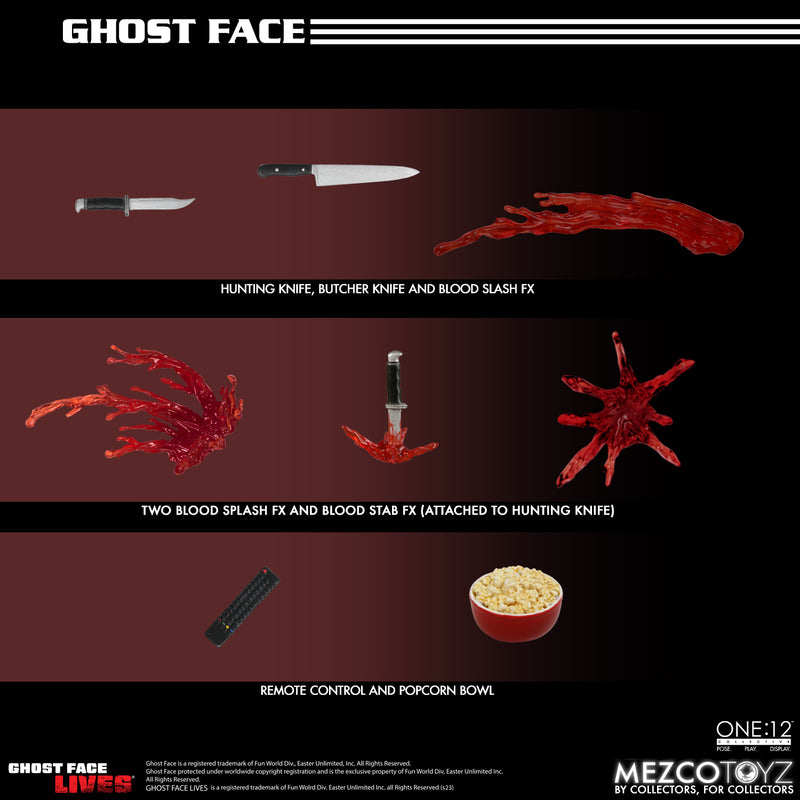 Mezco Toyz 1/12 Ghost Face 6 inch Movable Figure