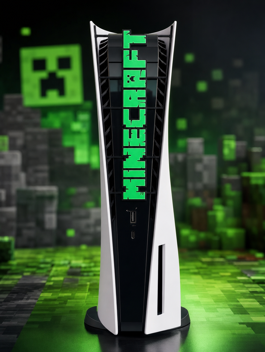 Minecraft Logo Cover PS5 (Slim Version)