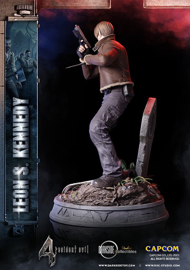 LEON KENNEDY RESIDENT EVIL 4 PREMIUM STATUE BY DARKSIDE COLLECTIBLES STUDIO - Bstorekw