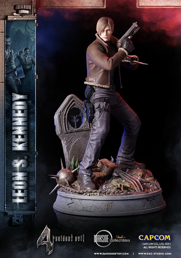 LEON KENNEDY RESIDENT EVIL 4 PREMIUM STATUE BY DARKSIDE COLLECTIBLES STUDIO - Bstorekw