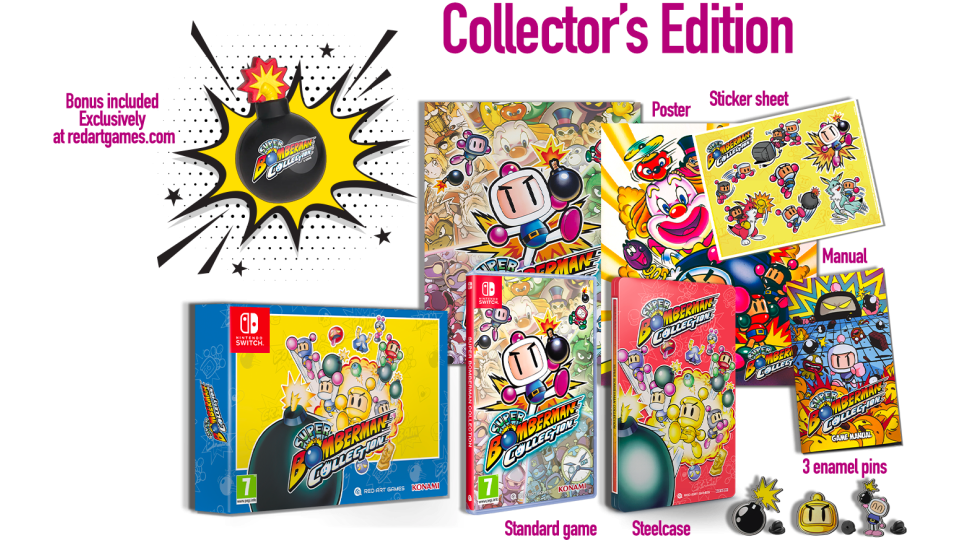 SUPER BOMBERMAN collectors edition + BONUS Bomb Stress Ball Nintendo Switch R2