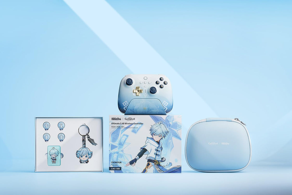 8Bitdo Ultimate 2.4G Wireless Controller for PC, Android, Steam Deck, and Apple - Chongyun Edition (Officially Licensed by Genshin Impact) - Bstorekw