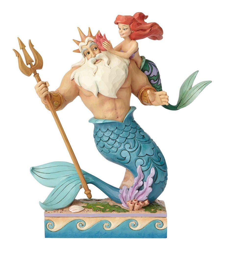 Disney Traditions Little Mermaid Ariel and King Triton Figure - Bstorekw