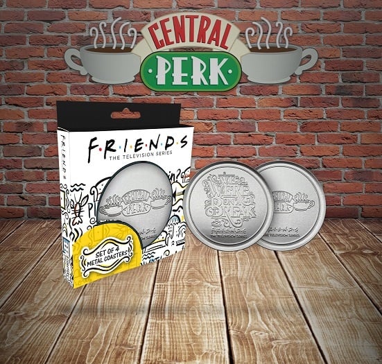 Friends Set of 4 Embossed Metal Coasters - Bstorekw