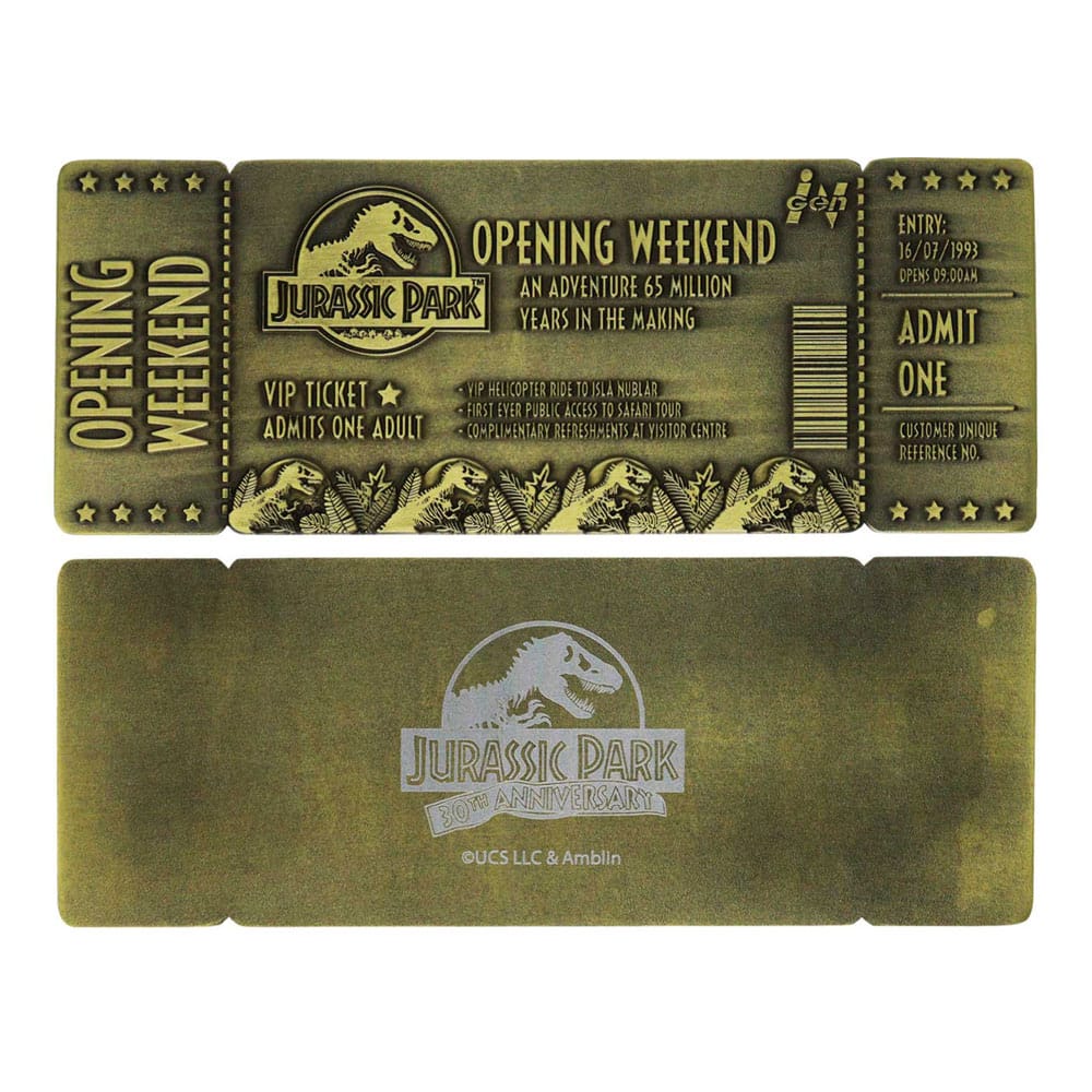 Jurassic Park Limited Edition 30th Anniversary Opening Weekend Ticket - Bstorekw