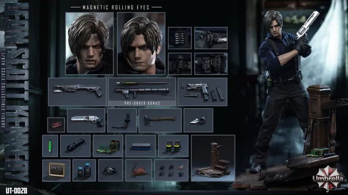 Resident Evil  LEON SCOTT KENNEDY With Rooted Hair Realistic Figure  1/6 scale
