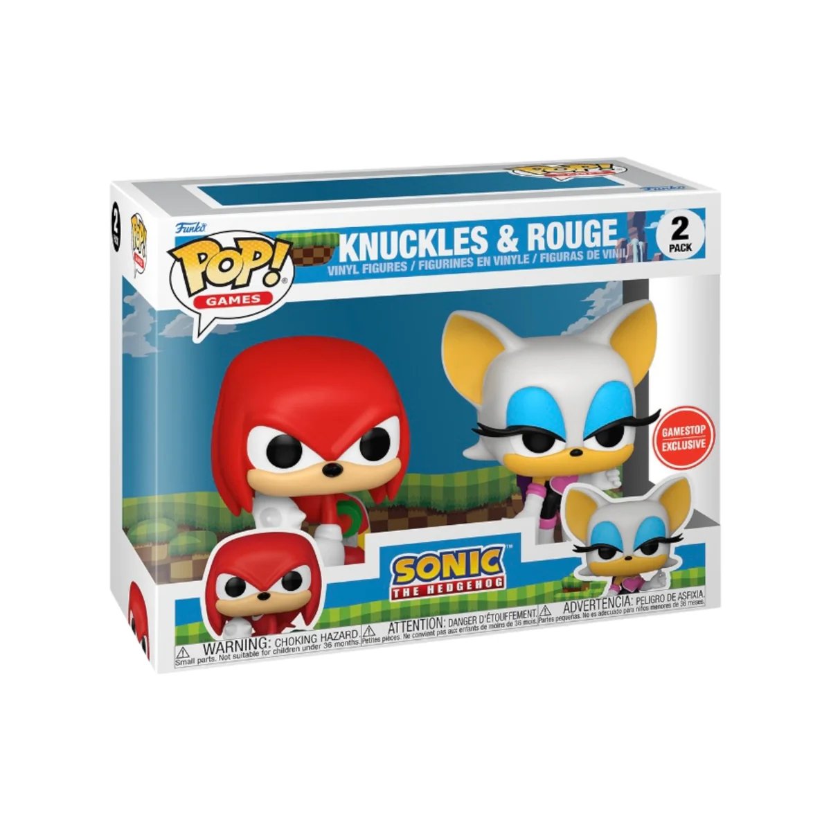 Knuckles & Rouge 2 Pack Funko Pop! - Sonic The Hedgehog - Bstorekw