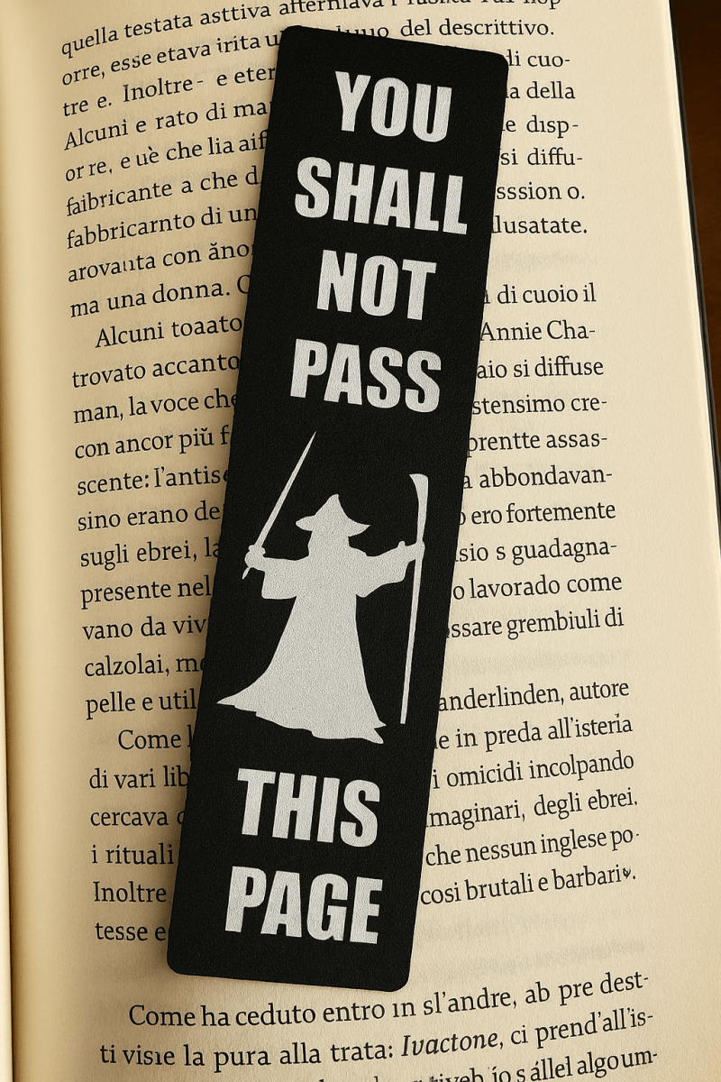 Lord of the Rings - Gandalf You shall not pass Bookmark - Bstorekw