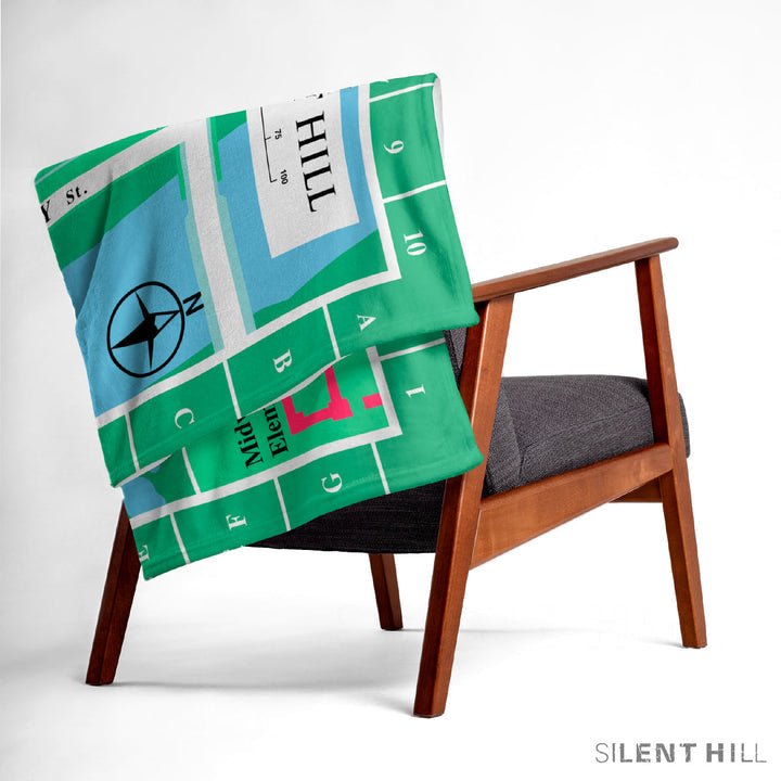 Old Silent Hill Map Throw Blanket - Bstorekw