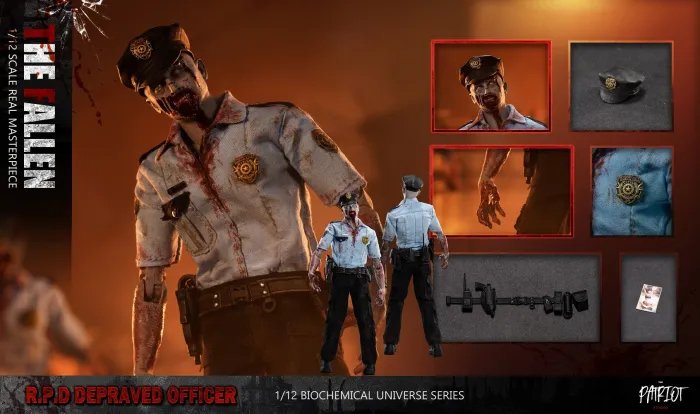 Resident Evil Zombie Officer 1/12 by patriot Studio (17cm) Fallen Version - Bstorekw