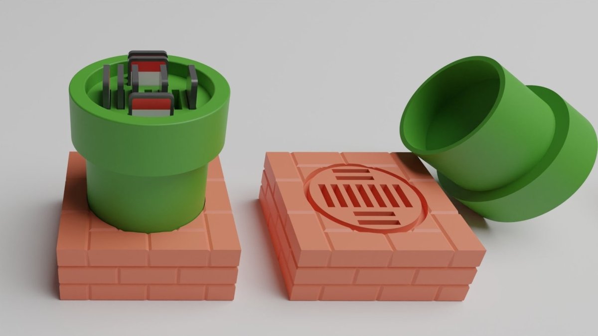 Super Mario Warp Pipe SD Card holder - Bstorekw