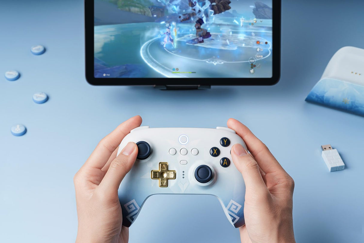 8Bitdo Ultimate 2.4G Wireless Controller for PC, Android, Steam Deck, and Apple - Chongyun Edition (Officially Licensed by Genshin Impact) - Bstorekw