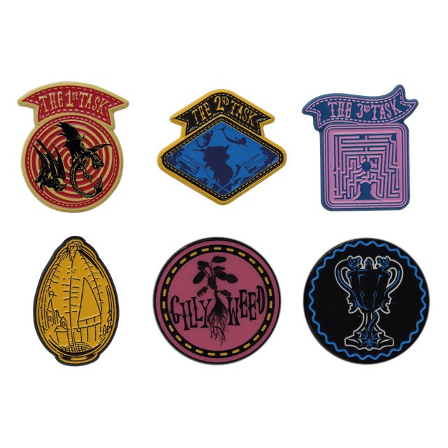 Harry Potter Limited Edition Set of 6 Triwizard Tournament Pin Badges - Bstorekw