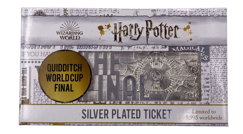 Harry Potter Silver plated limited edition Quidditch World Cup Ticket - Bstorekw