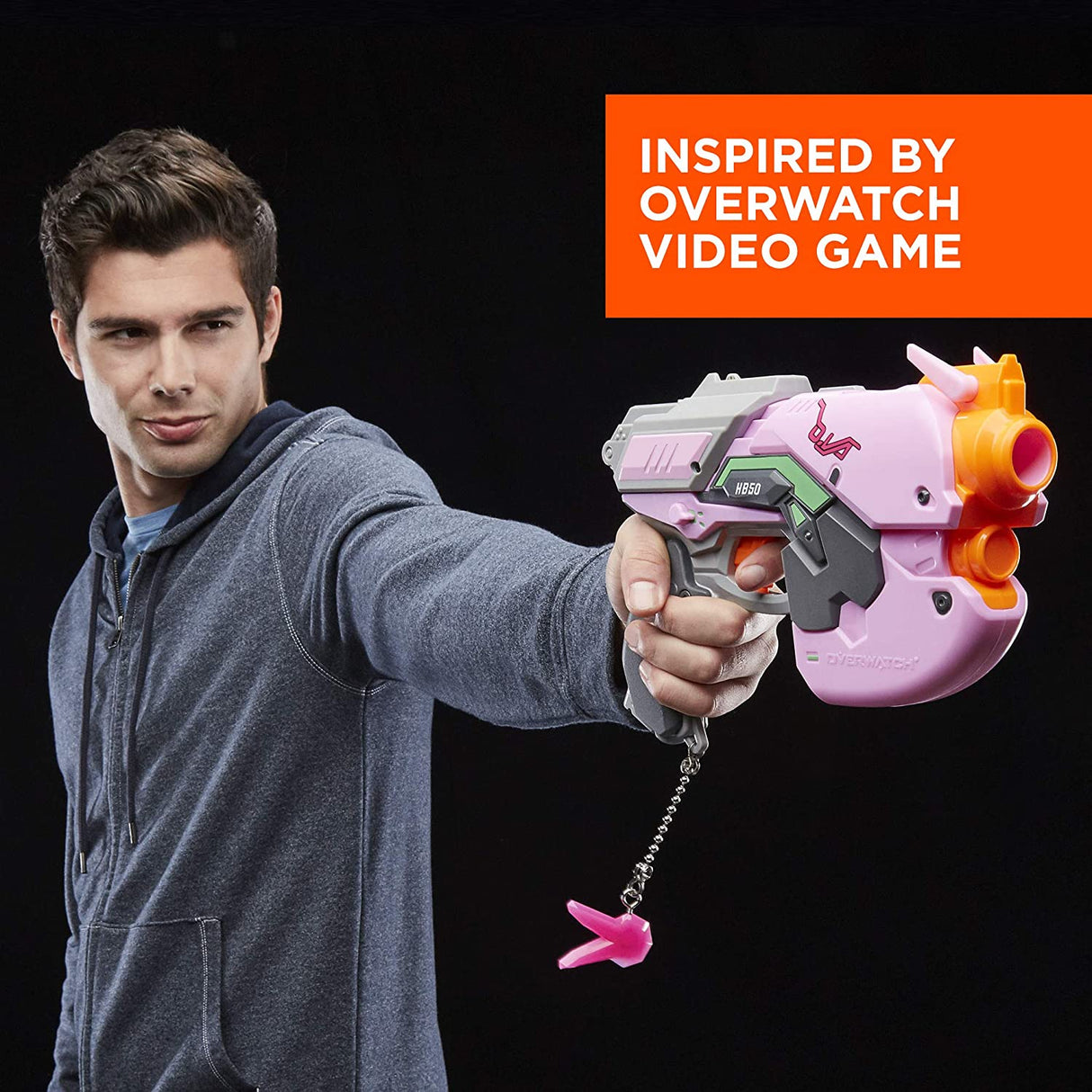 NERF Overwatch D.Va Rival Blaster with 3 Overwatch Rival Rounds - Bstorekw