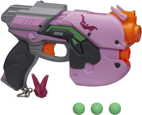 NERF Overwatch D.Va Rival Blaster with 3 Overwatch Rival Rounds - Bstorekw