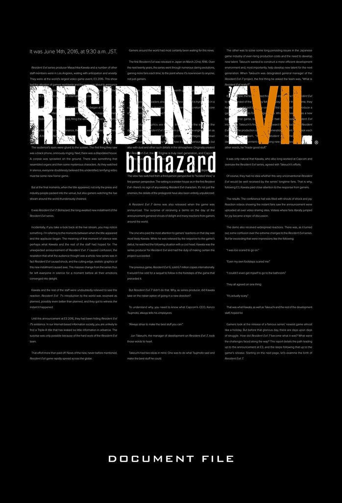 Resident Evil 7: Biohazard Document File - Bstorekw