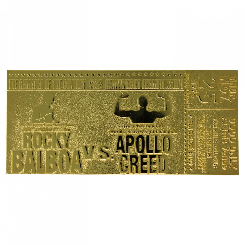 ROCKY II Limited Edition 24k Gold Plated Ticket - Bstorekw