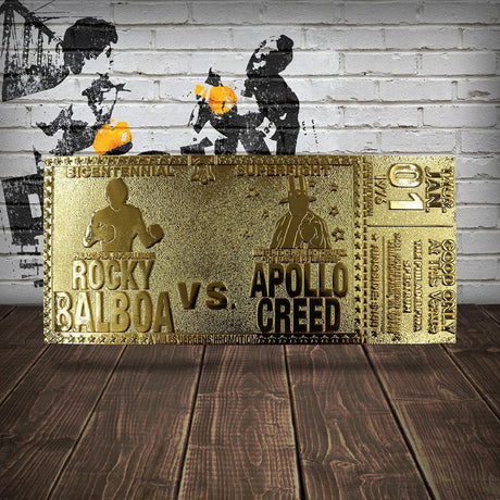 Rocky Replica 45th Anniversary Superfight Ticket ( 24 Karat gold plated) - Bstorekw