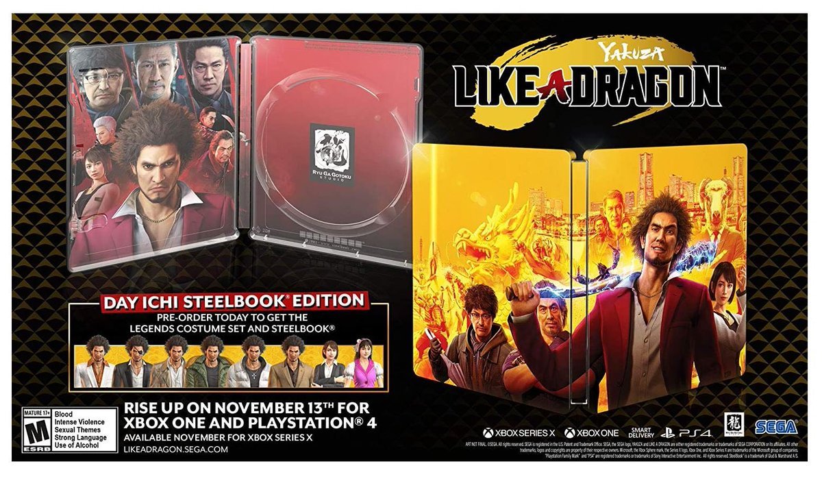 Yakuza like a dragon Day ichi (Steelbook edition) R1 Playsyation 4 - Bstorekw